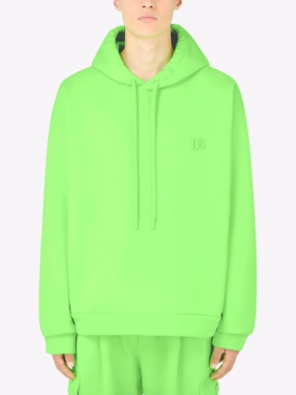 Dolce & Gabbana  drawstring logo plaque hoodie - Image 3