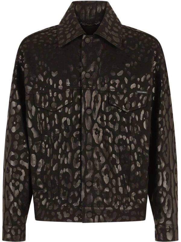 Dolce & Gabbana  leopard-print denim jacket