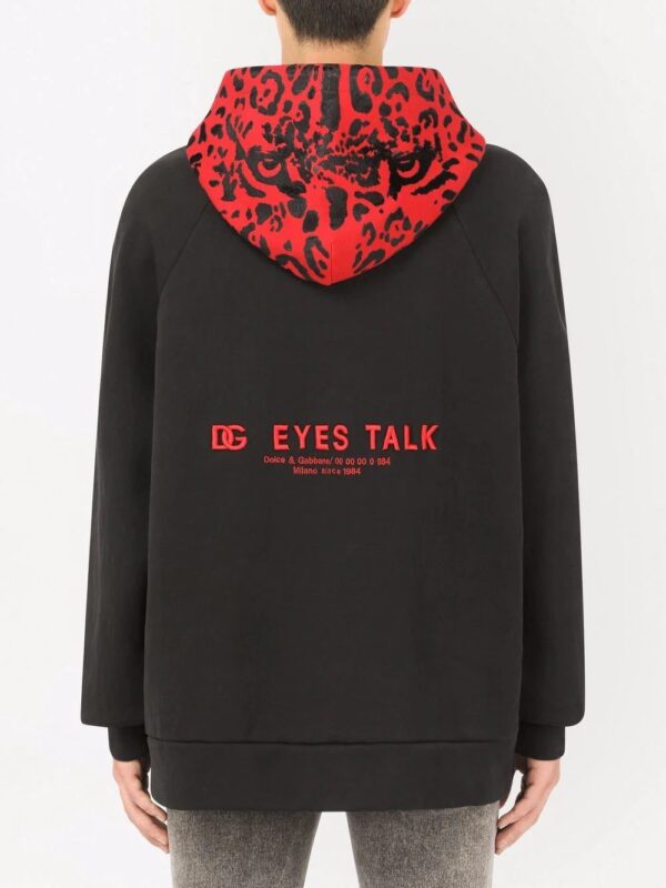 Dolce & Gabbana  Eyes Talk leopard-hood hoodie - Image 4