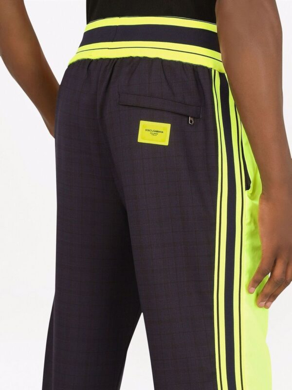 Dolce & Gabbana  checked logo track pants - Image 4
