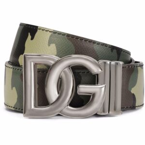 Dolce & gabbana  reversible camouflage logo-buckle belt
