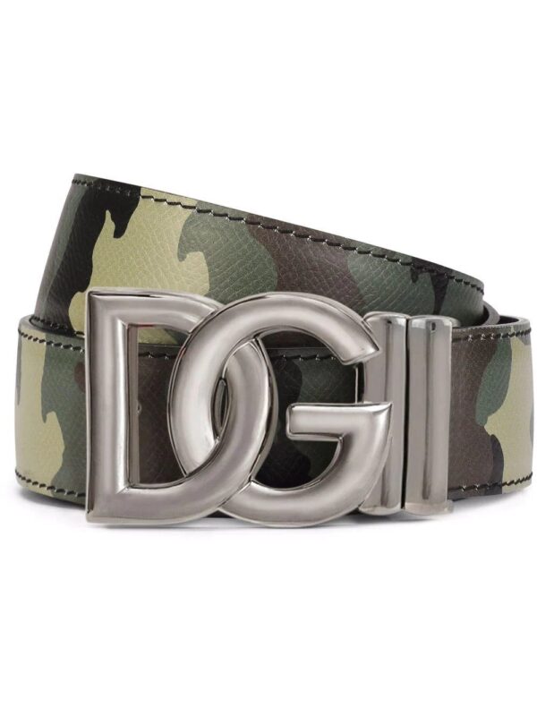 Dolce & gabbana  reversible camouflage logo-buckle belt