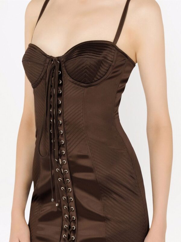 Dolce & Gabbana satin corset style mini dress - Image 2