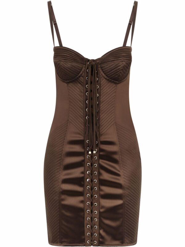 Dolce & Gabbana satin corset style mini dress