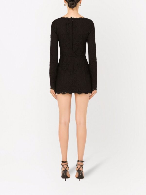Dolce & Gabbana long-sleeve lace minidress - Image 4