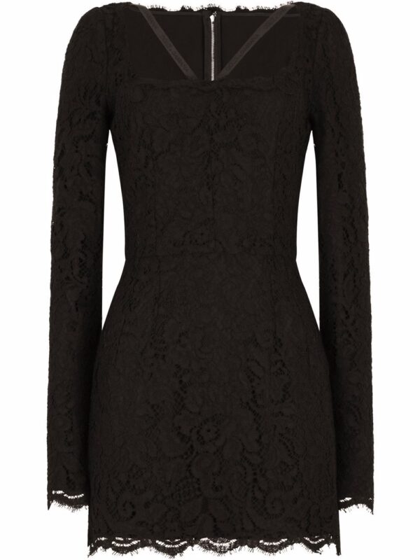 Dolce & Gabbana long-sleeve lace minidress