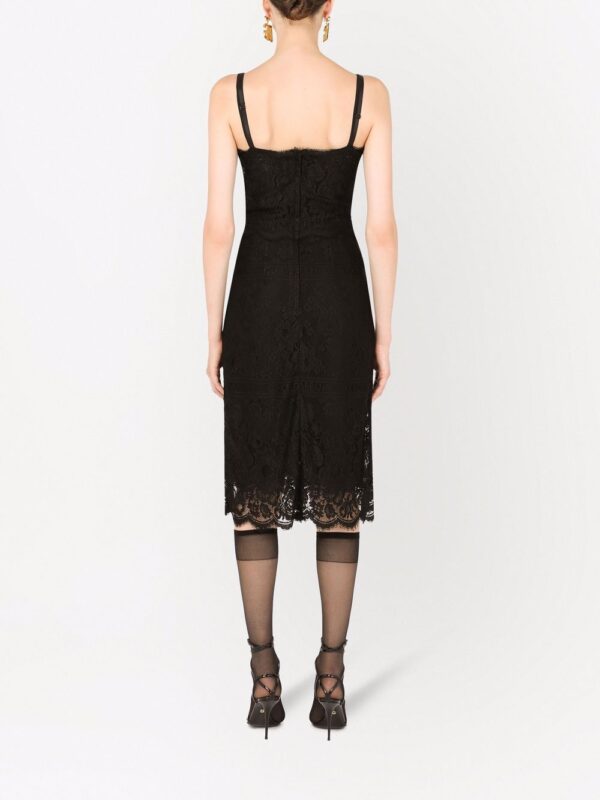 Dolce & Gabbana scallop-hem lace midi dress - Image 4