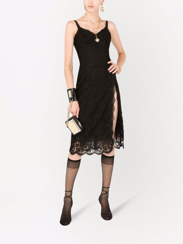 Dolce & Gabbana scallop-hem lace midi dress - Image 2