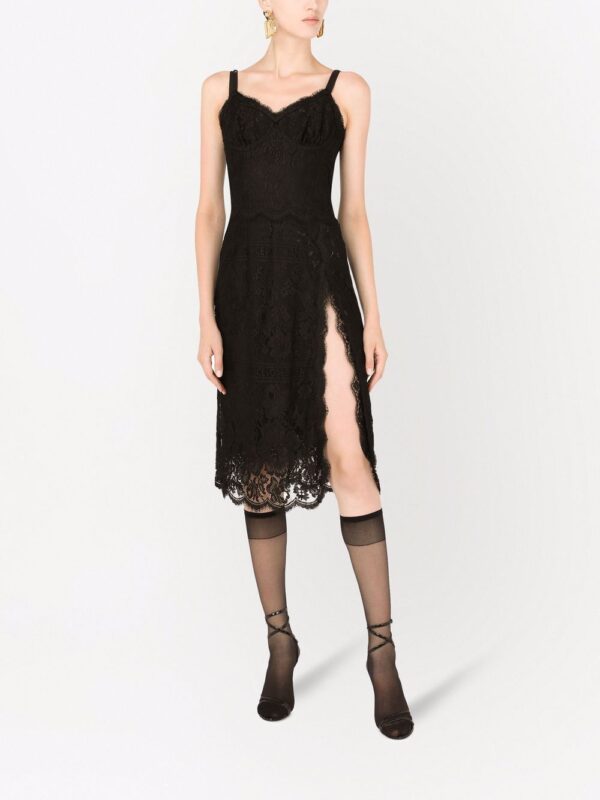 Dolce & Gabbana scallop-hem lace midi dress - Image 5