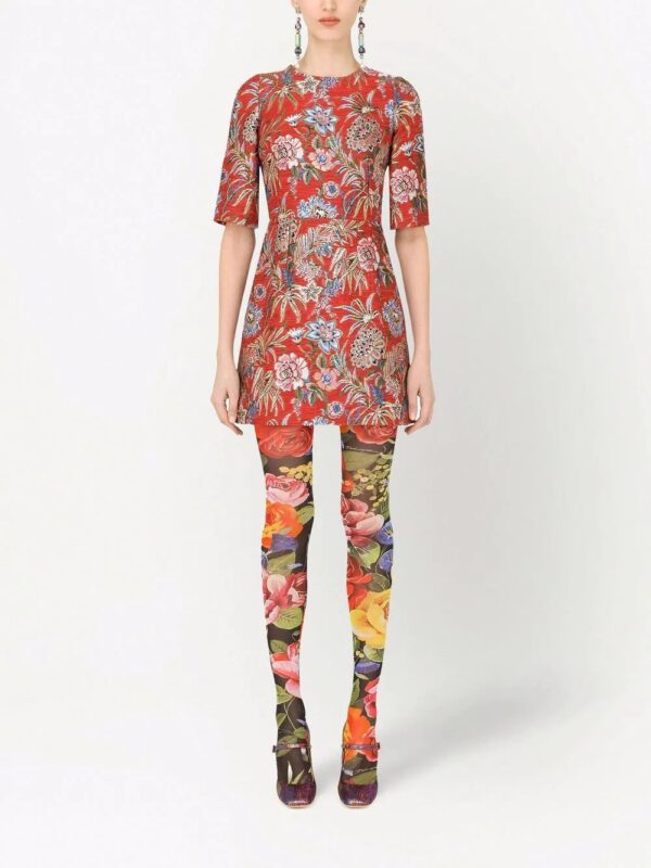 Dolce & Gabbana  floral jacquard mini dress - Image 3