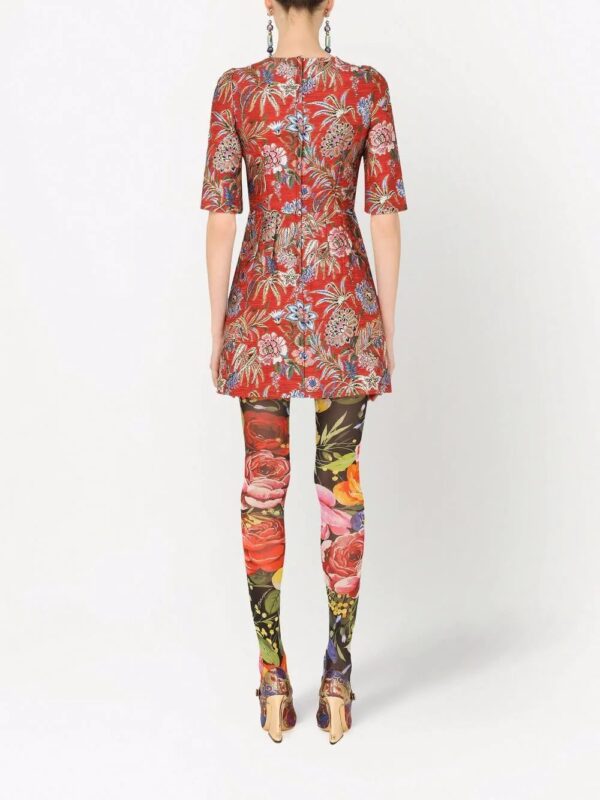 Dolce & Gabbana  floral jacquard mini dress - Image 4
