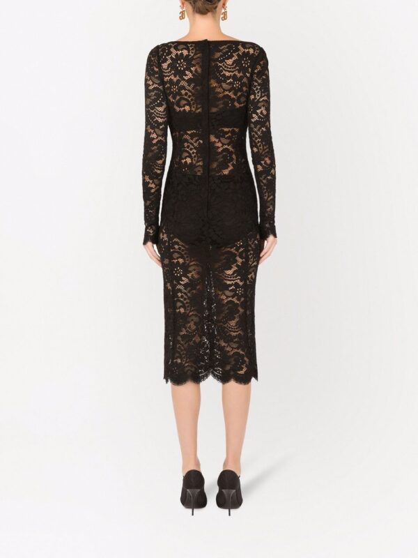 Dolce & Gabbana scallop-hem lace midi dress - Image 3
