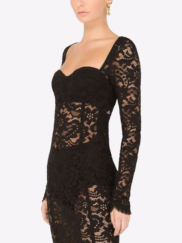 Dolce & Gabbana scallop-hem lace midi dress - Image 2