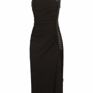 Dolce & Gabbana lace-up sleeveless midi dress