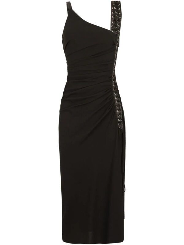 Dolce & Gabbana  gathered lace-up detail dress