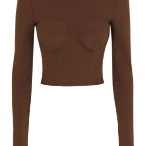Dolce & Gabbana long-sleeved corset-top