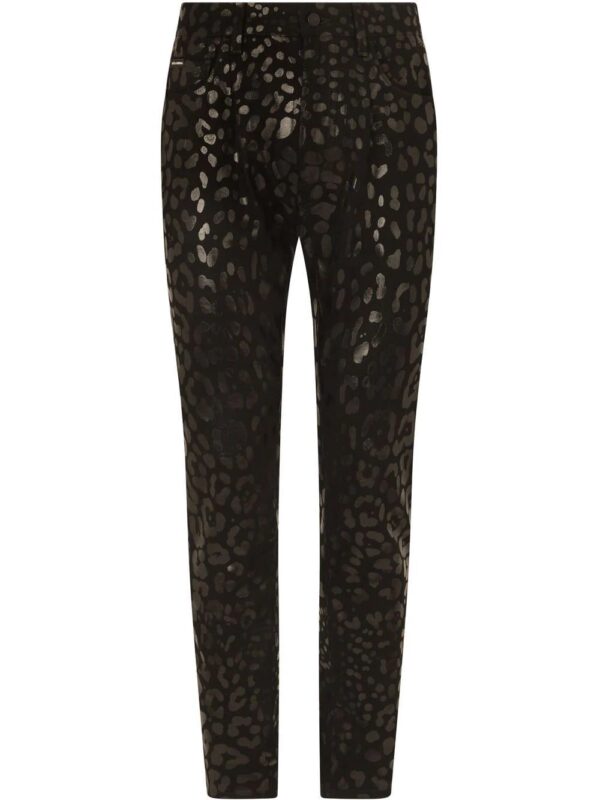 Dolce & Gabbana  leopard-print slim-cut jeans