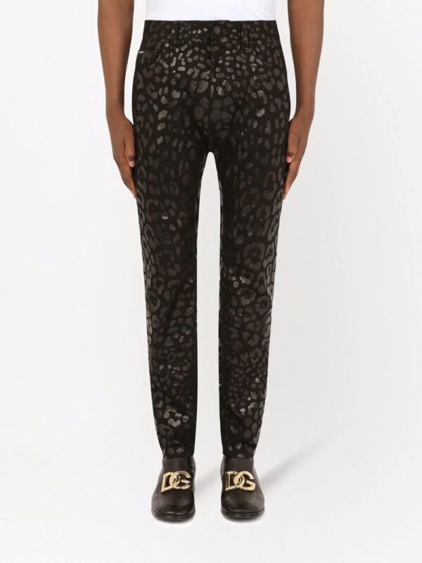 Dolce & Gabbana  leopard-print slim-cut jeans - Image 3