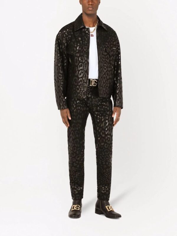 Dolce & Gabbana  leopard-print slim-cut jeans - Image 2
