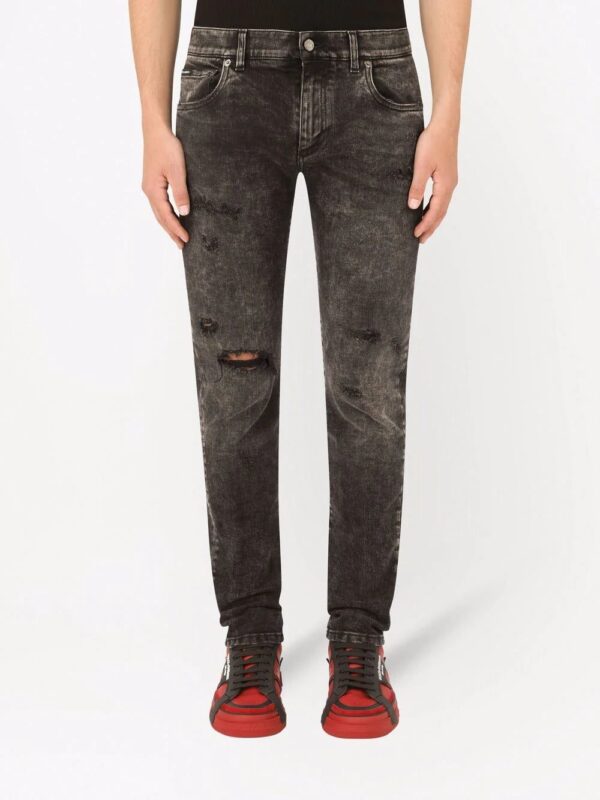 Dolce & gabbana  distressed-effect slim-cut jeans - Image 3