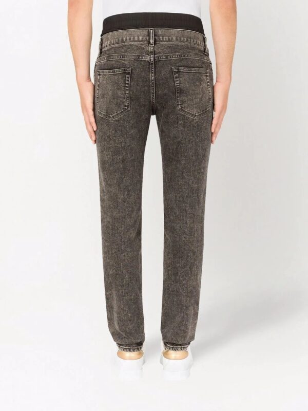 Dolce & Gabbana  layered-waistband slim fit jeans - Image 4