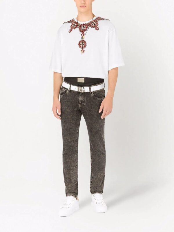 Dolce & Gabbana  layered-waistband slim fit jeans - Image 2