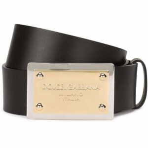 Dolce & Gabbana  logo-buckle leather belt