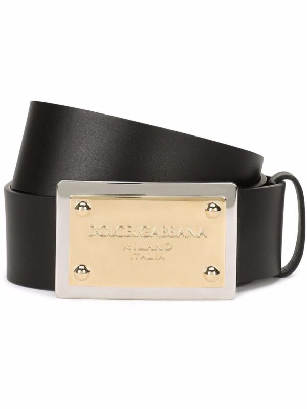 Dolce & Gabbana  logo-buckle leather belt