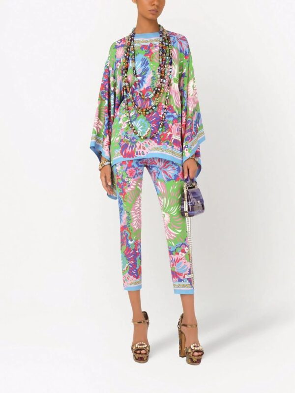 Dolce & Gabbana  floral-print silk top - Image 2