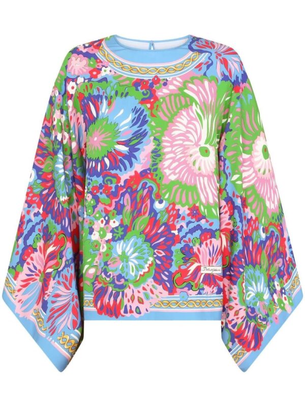 Dolce & Gabbana  floral-print silk top