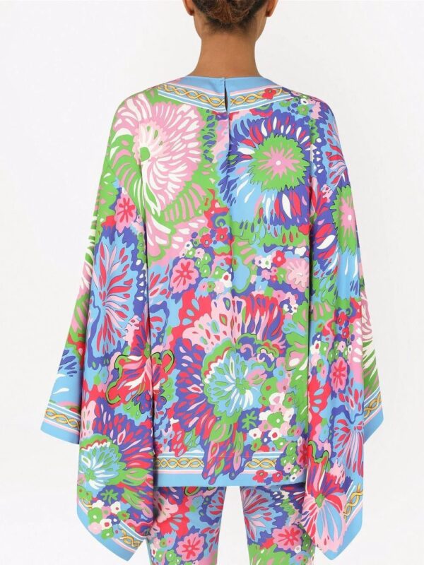 Dolce & Gabbana  floral-print silk top - Image 4