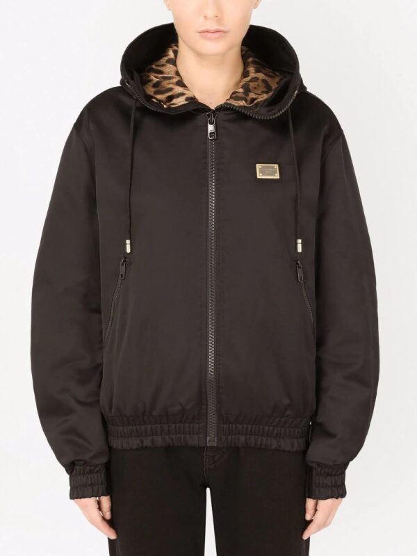 Dolce & Gabbana  logo-patch hooded jacket - Image 3