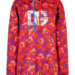 Dolce & Gabbana  poppy-print logo hoodie