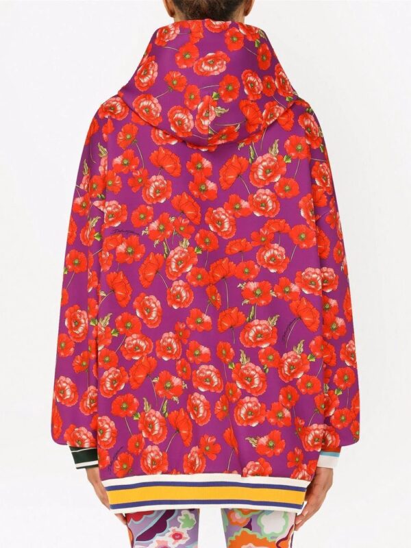 Dolce & Gabbana  poppy-print logo hoodie - Image 4