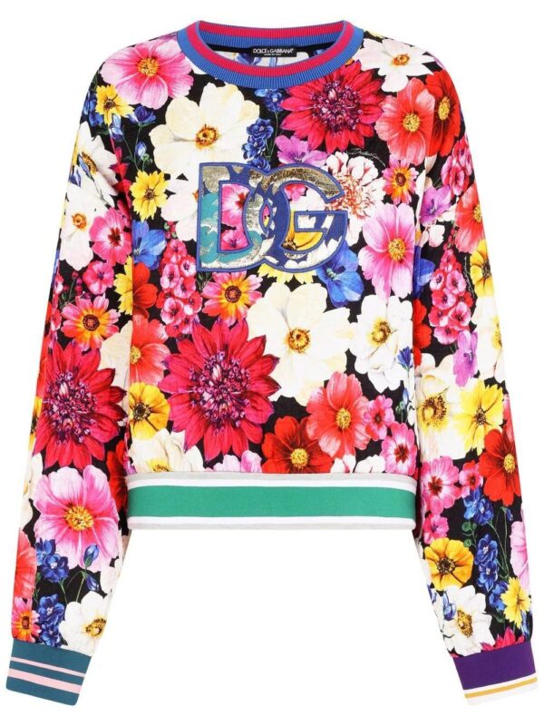 Dolce & Gabbana  floral-print logo sweatshirt