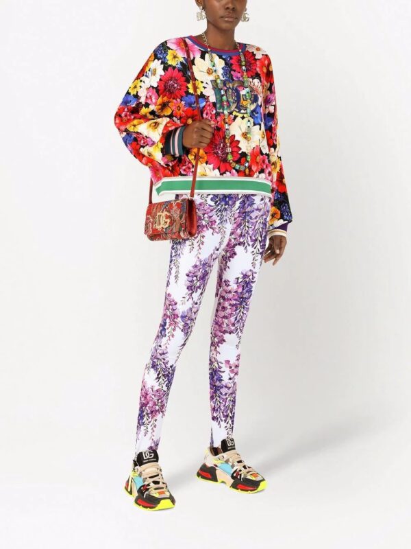 Dolce & Gabbana  floral-print logo sweatshirt - Image 2