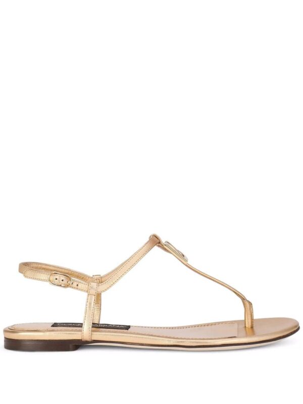 Dolce & gabbana  logo-plaque open-toe sandals