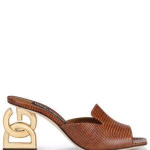 Dolce & Gabbana  DG heel lizard-effect sandals