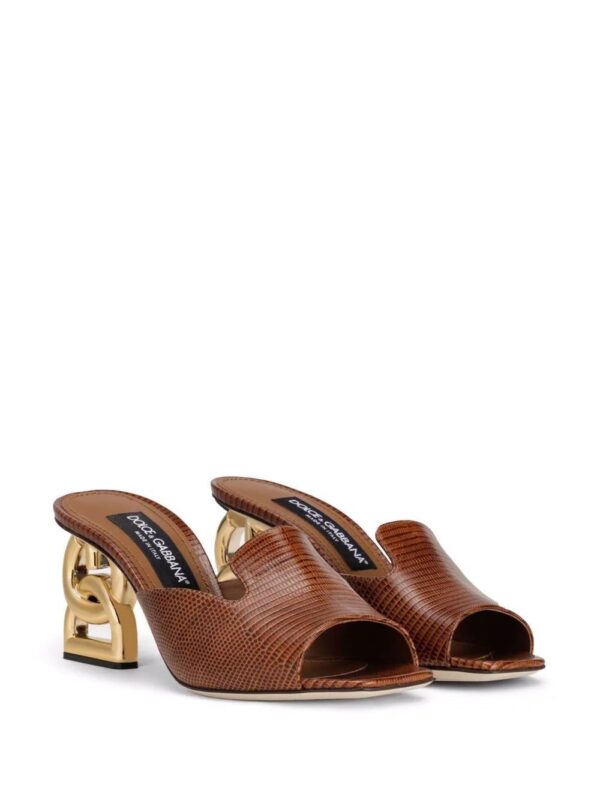 Dolce & Gabbana  DG heel lizard-effect sandals - Image 2