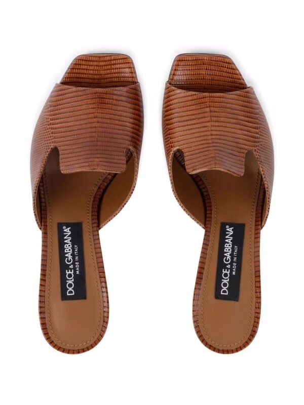 Dolce & Gabbana  DG heel lizard-effect sandals - Image 4