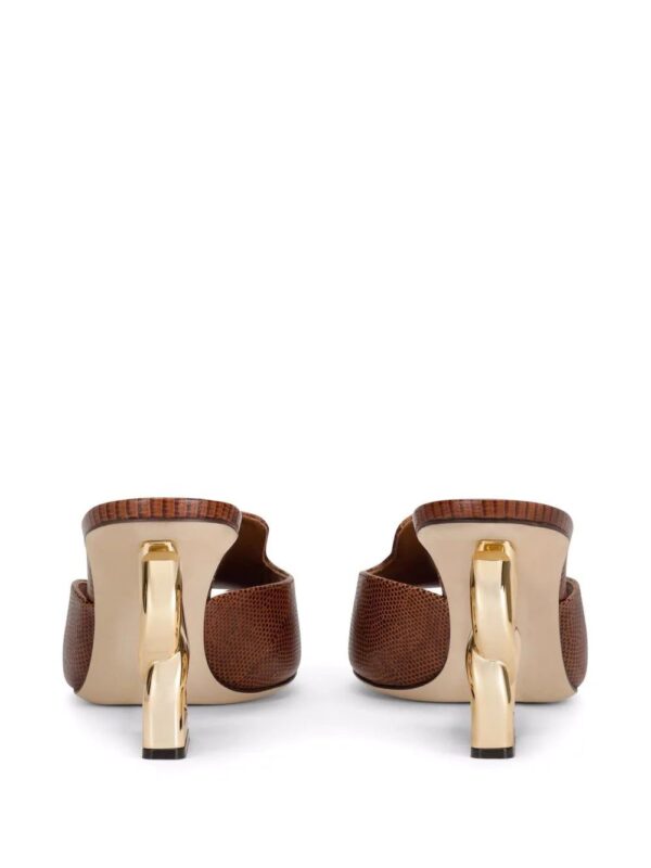 Dolce & Gabbana  DG heel lizard-effect sandals - Image 3