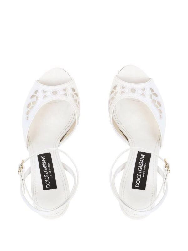 Dolce & gabbana  broderie anglaise sandals - Image 4