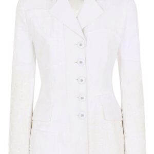 Dolce & Gabbana  lace panelled single-breasted blazer
