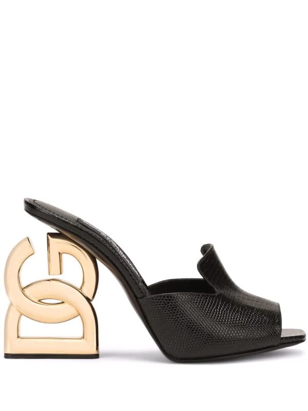 Dolce & Gabbana  DG heel leather sandals