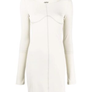 Off-White  logo-print jersey dress