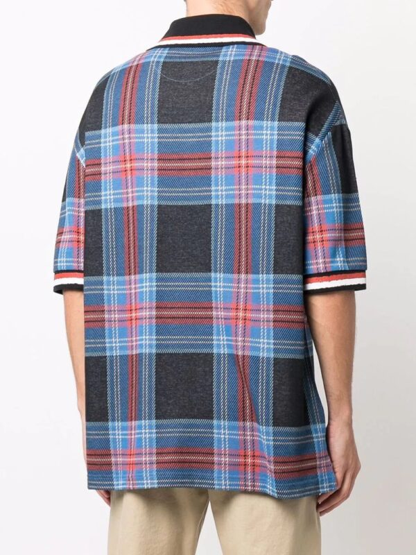 Fred Perry  tartan oversized polo shirt - Image 4
