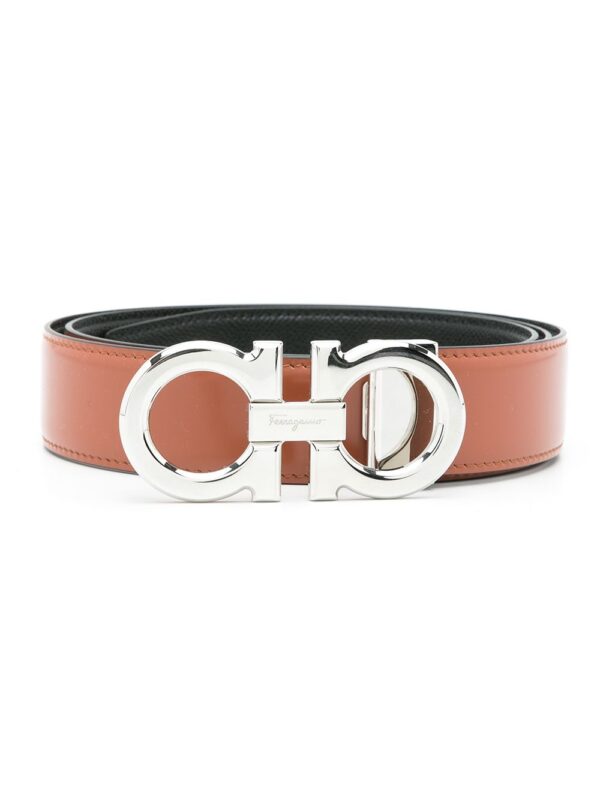 Ferragamo logo-plaque leather belt