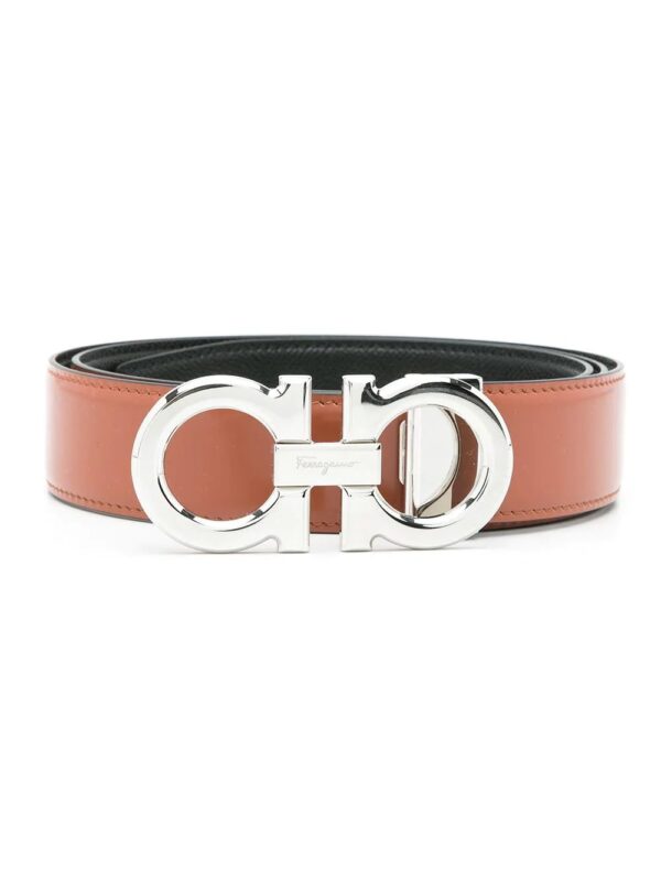 Ferragamo logo-plaque leather belt