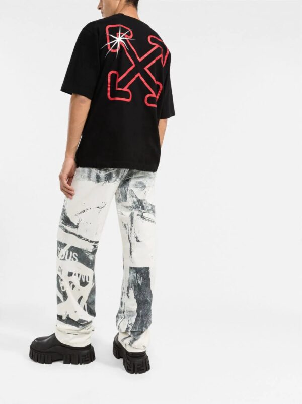 Off-White  graphic-print wide-leg trousers - Image 4