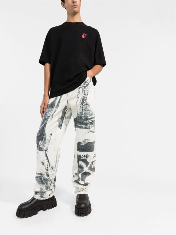 Off-White  graphic-print wide-leg trousers - Image 2